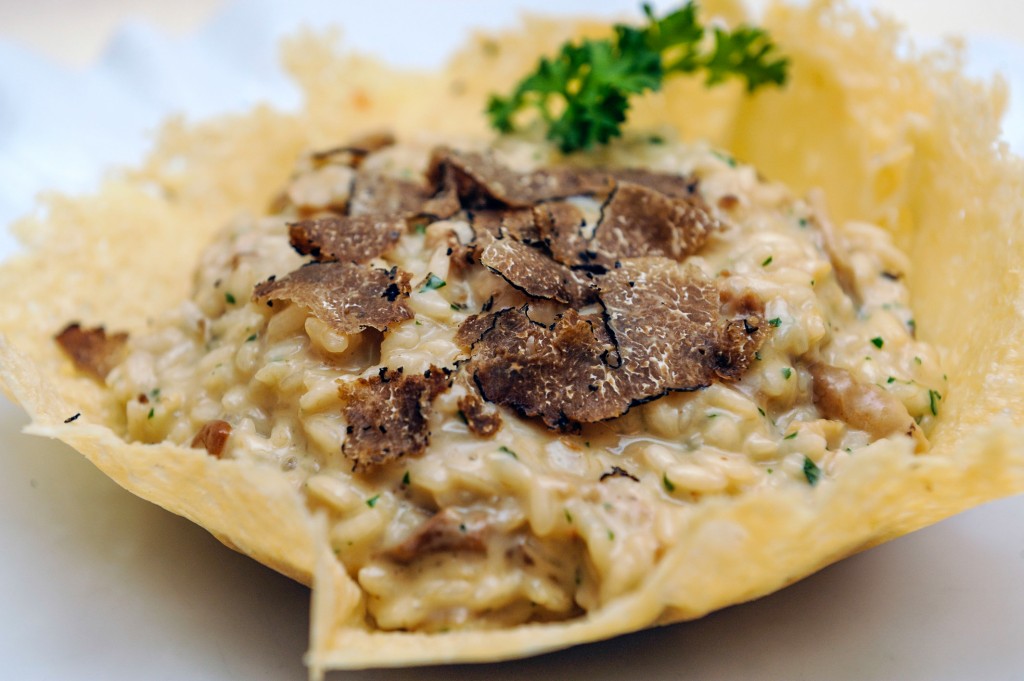 Risotto with truffle and porcini mushrooms by Colomba restaurant