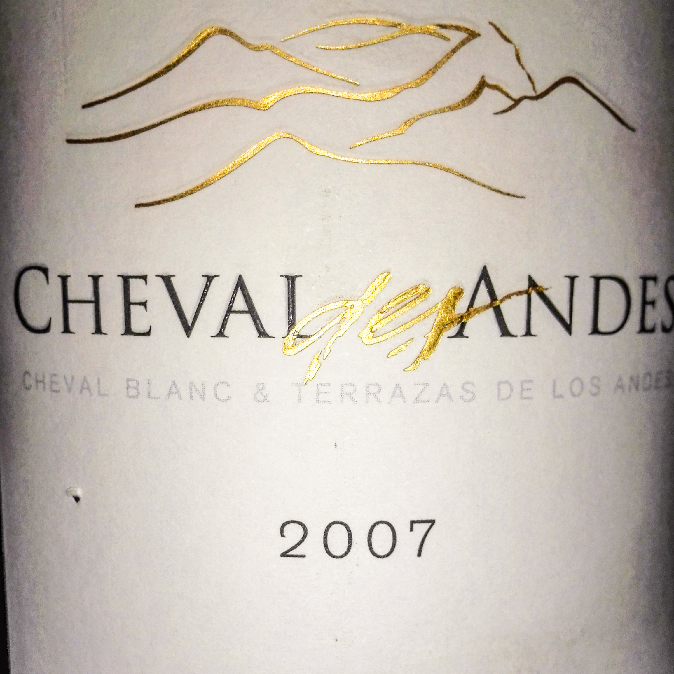 Wine N About Cheval Des Andes 2007 Cheval Blanc