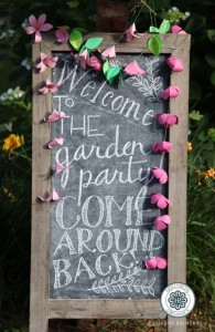 Garden Party Blackboard