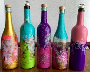 Heather Wine bottle Art Singapore