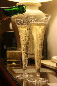 Prosecco Champagne Spumante sparkling wine glasses bangkok thailand