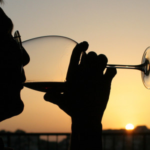 moderate wine drinking sunset