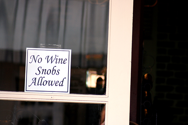 wine snob not allowed