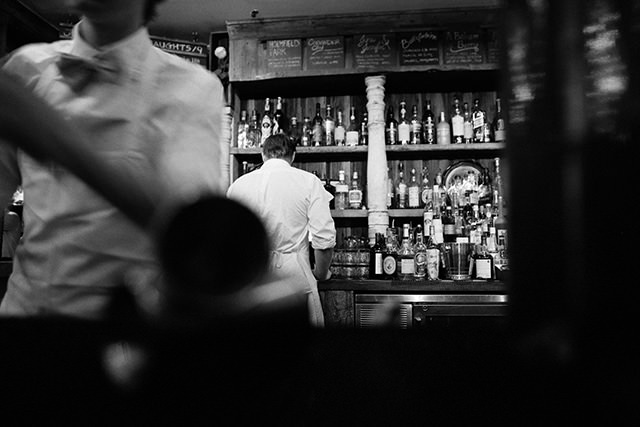 cocktail bar in black & white