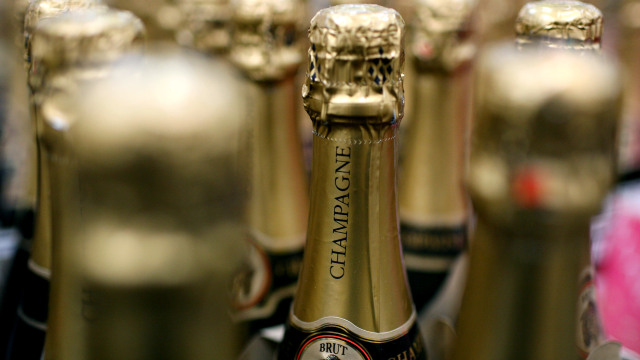 SOUTH SAN FRANCISCO, CA - DECEMBER 29: Bottles of champagne are seen on display at a Costco store December 29, 2008 in South San Francisco, California. As the economy continues to falter, sales of sparkling wine and champagne are down this year compared to a 4 percent surge from last year. (Photo by Justin Sullivan/Getty Images)
